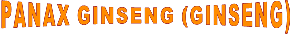 PANAX GINSENG (GINSENG)